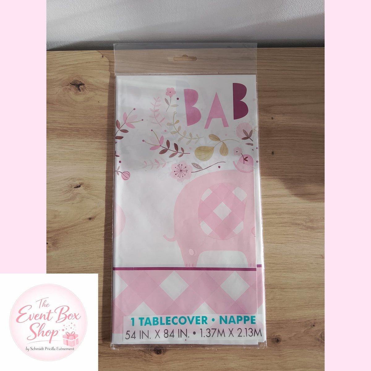 Nappe rose Éléphant