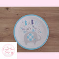 Assiette bleu éléphant