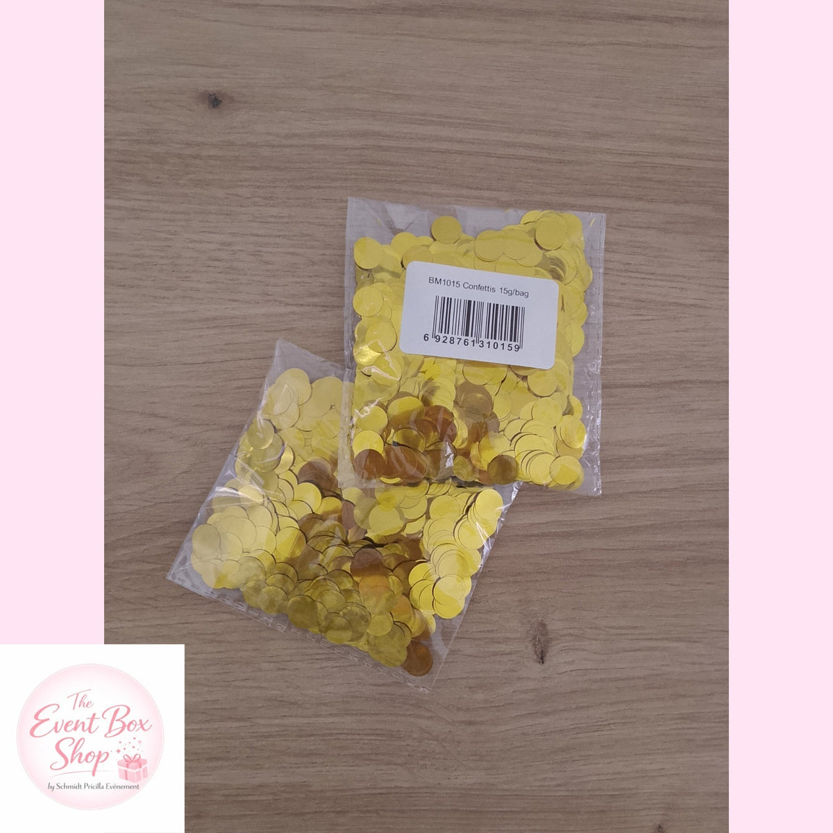 Confettis dorés – Lot de 2 sachets de 15 g