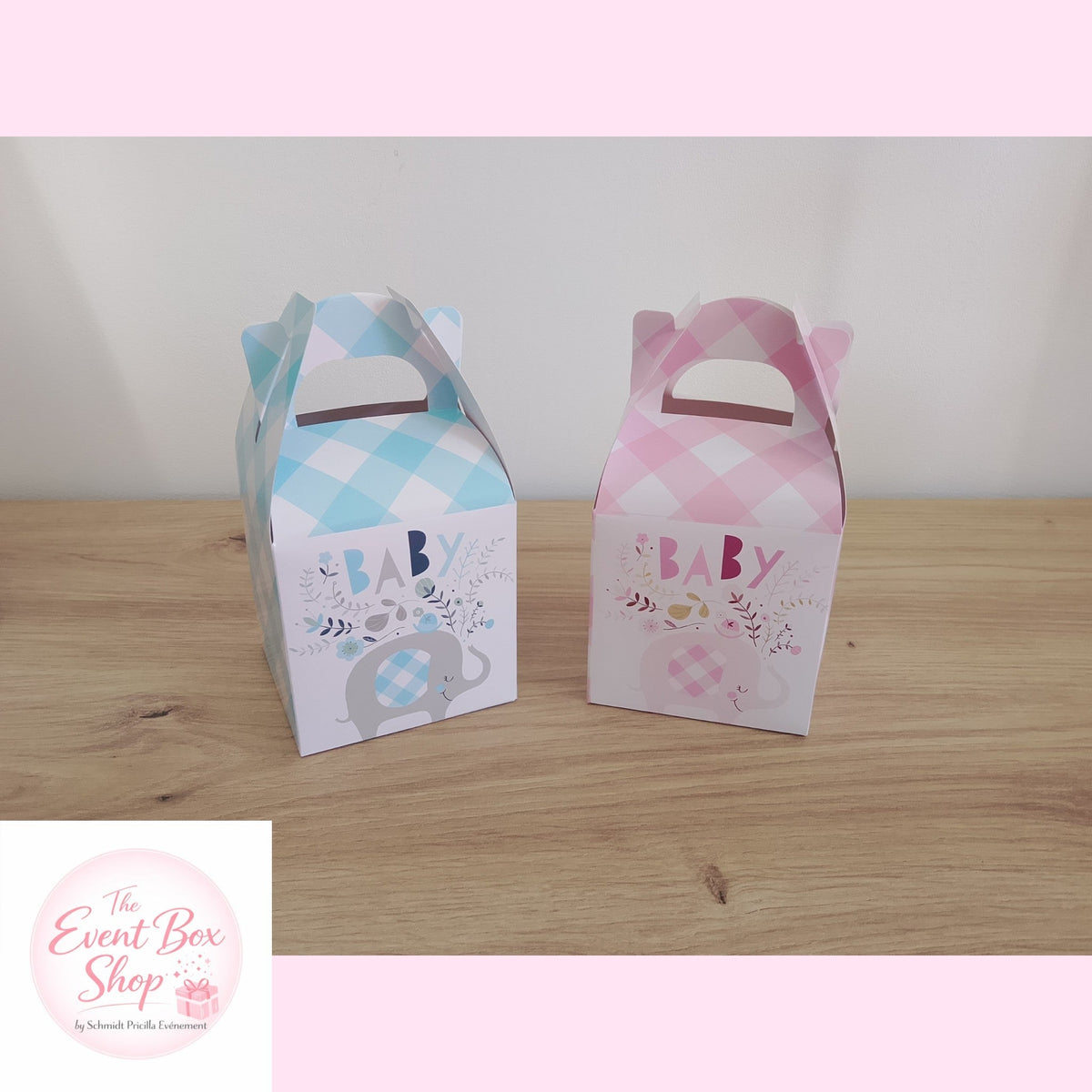 Boîte à dragées Baby Shower Bleu ou rose