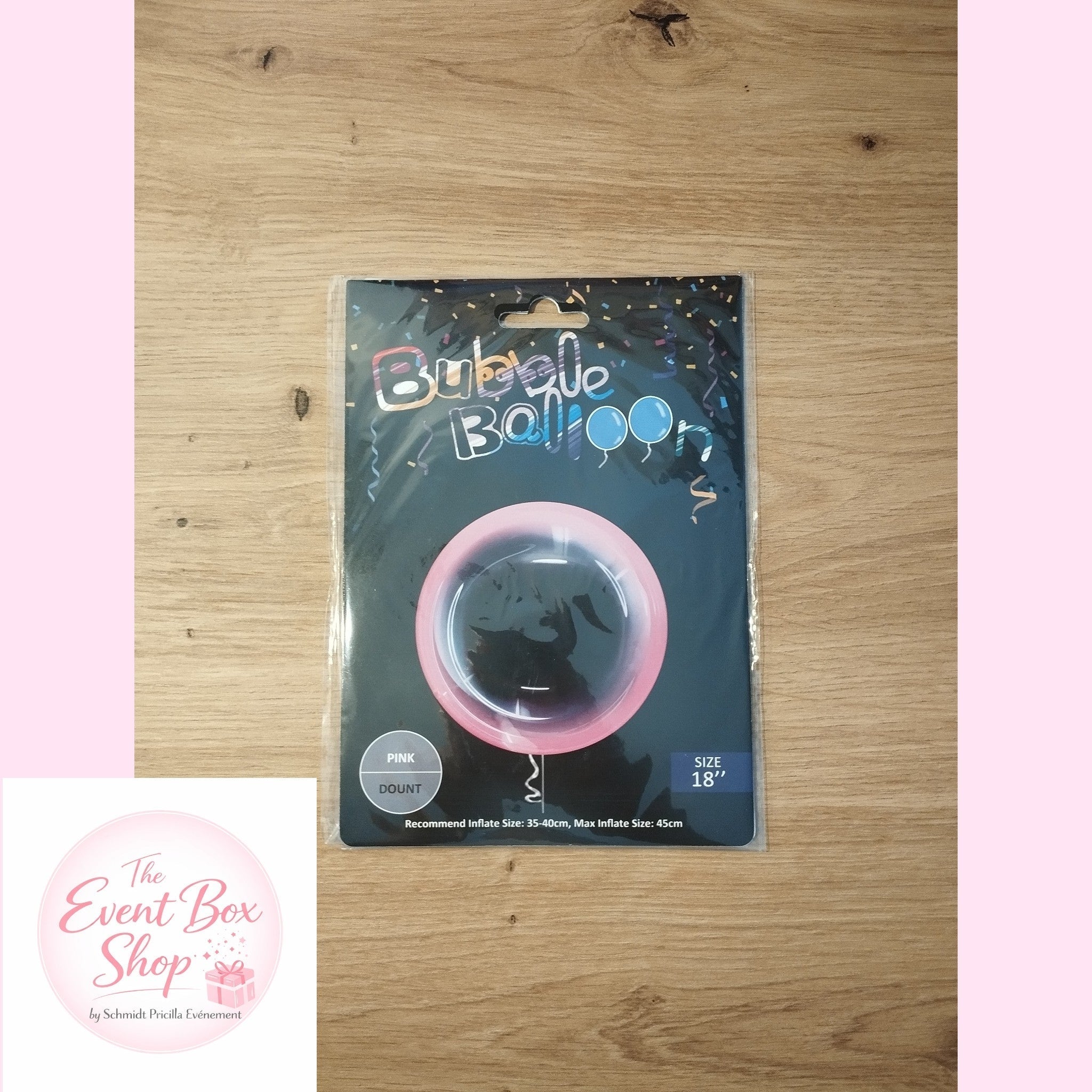 Bubble Ballon Rose 18" - 35-45cm