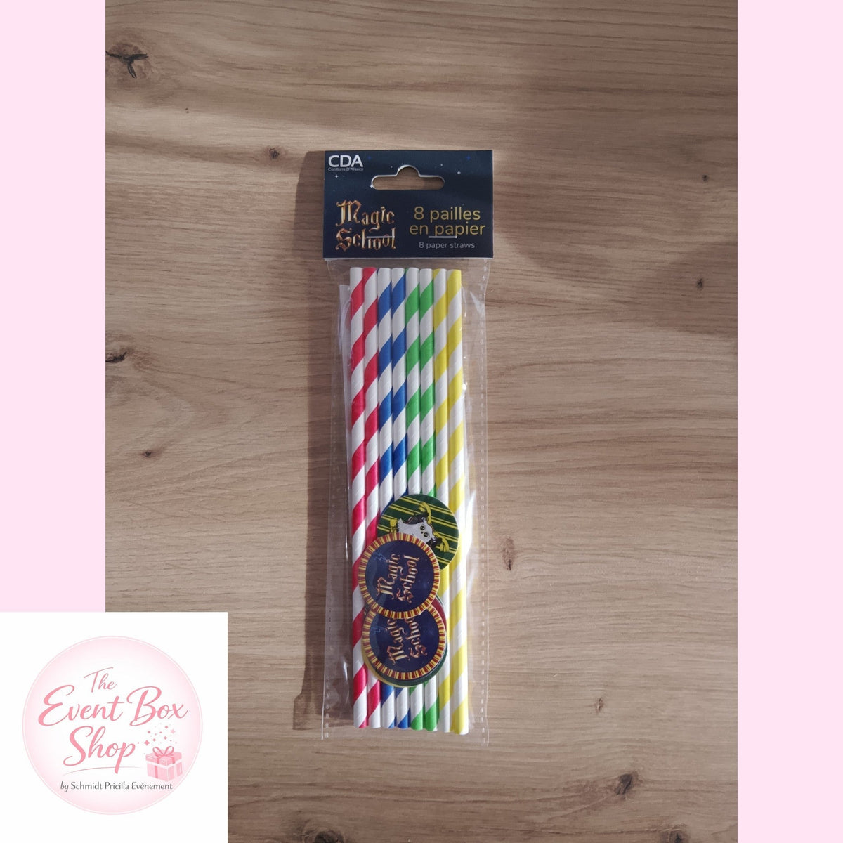 Lot de 8 pailles Magic School