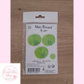 Lot de 3 mini rosaces vert pomme