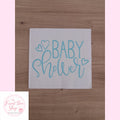 Serviette Baby Shower écriture bleu