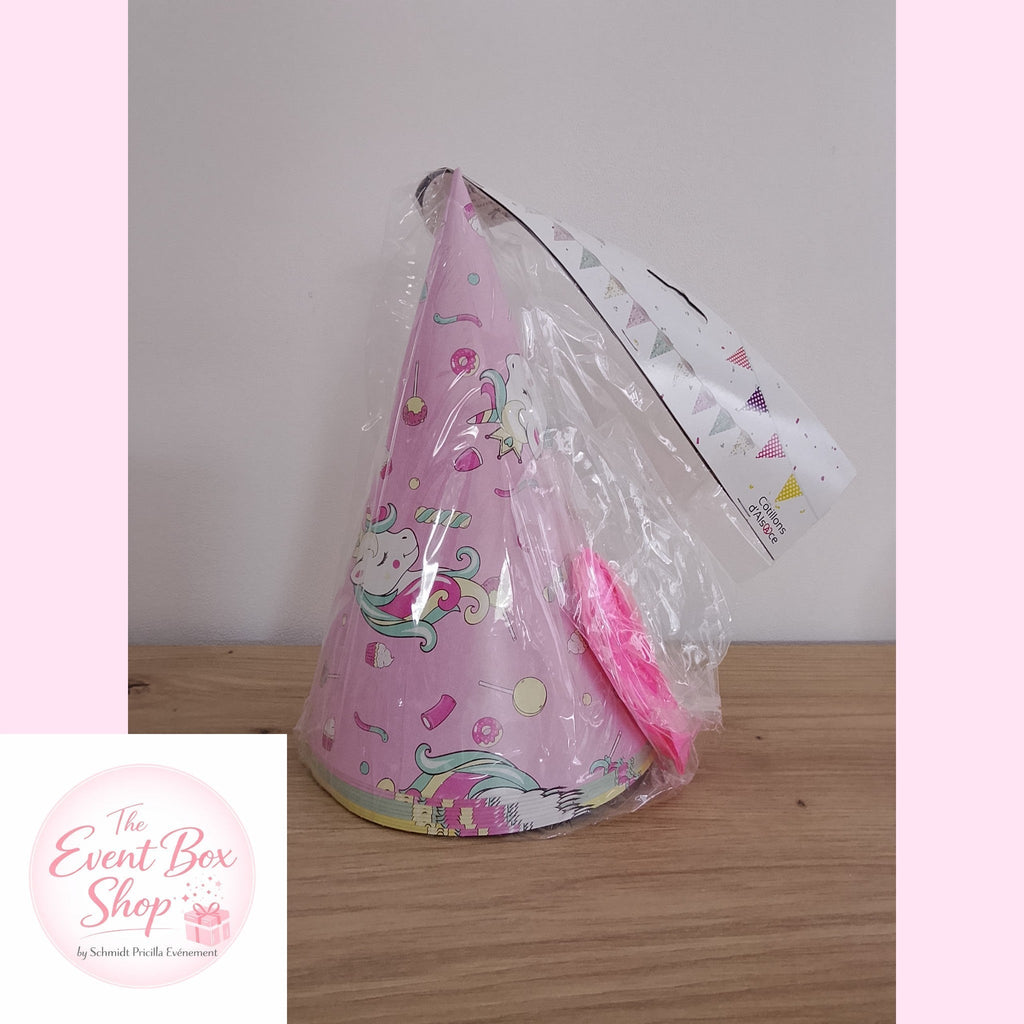 Guirlande cône bonbon à remplir licorne