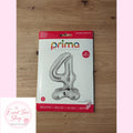Ballon Chiffre 4 Argent Prima 40" - 102cm