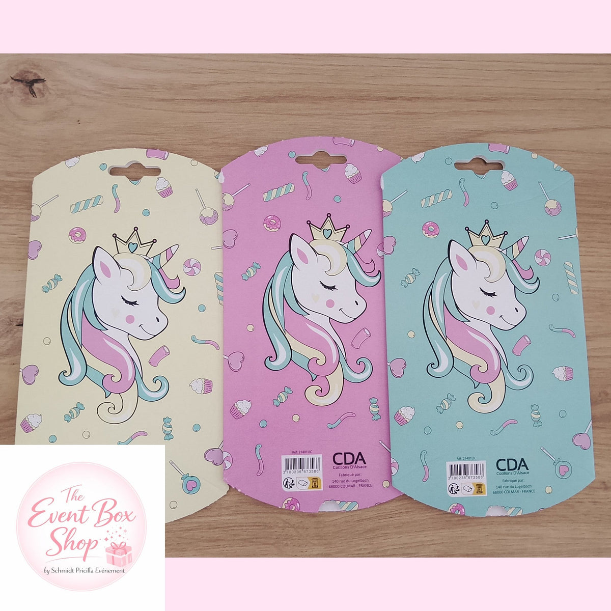 Pochette berlingot licorne à remplir