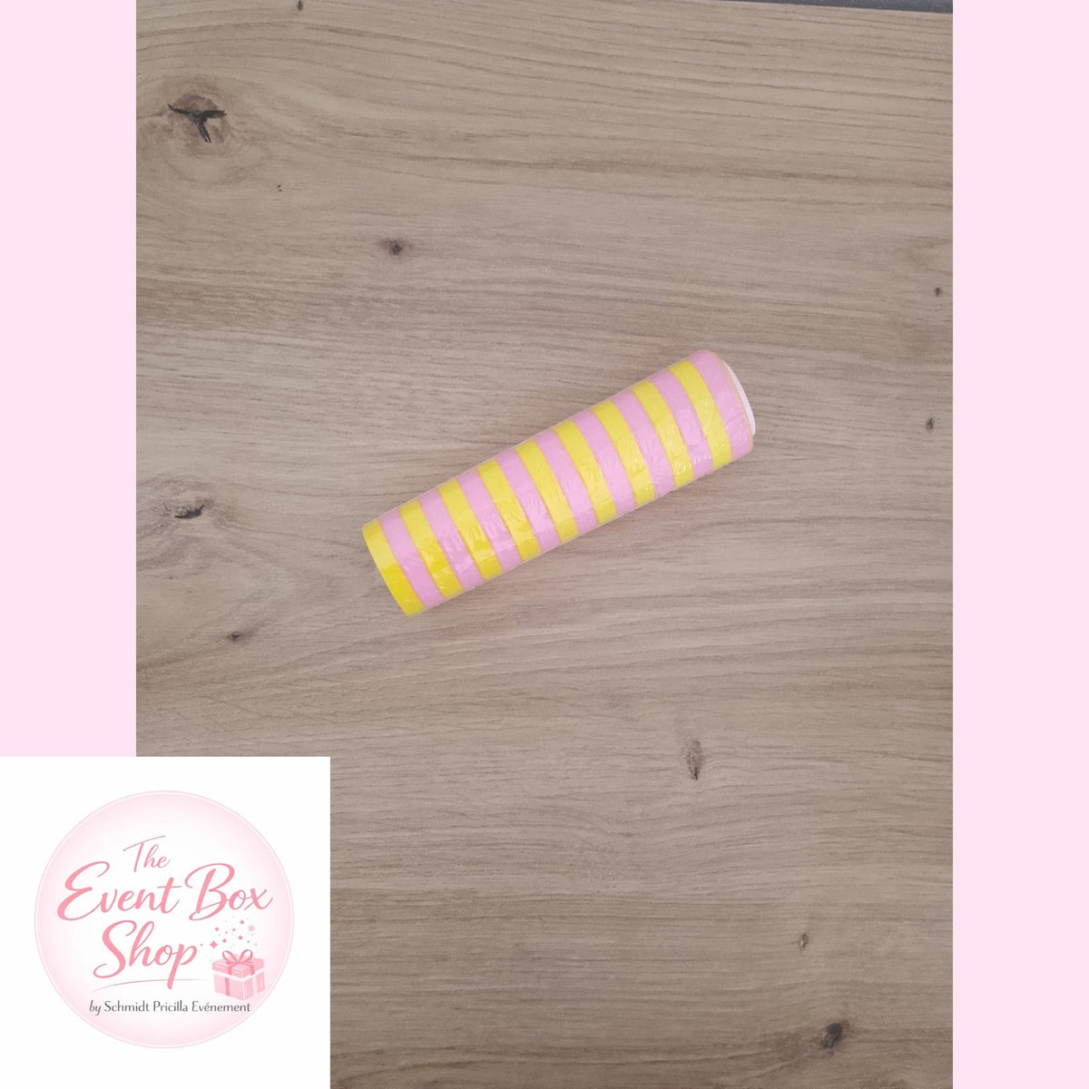 Rouleau serpentin rose et jaune