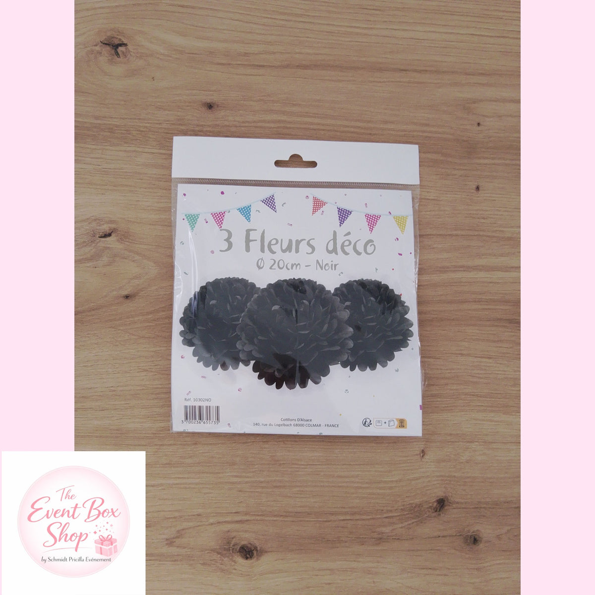 Lot de 3 fleurs en papier