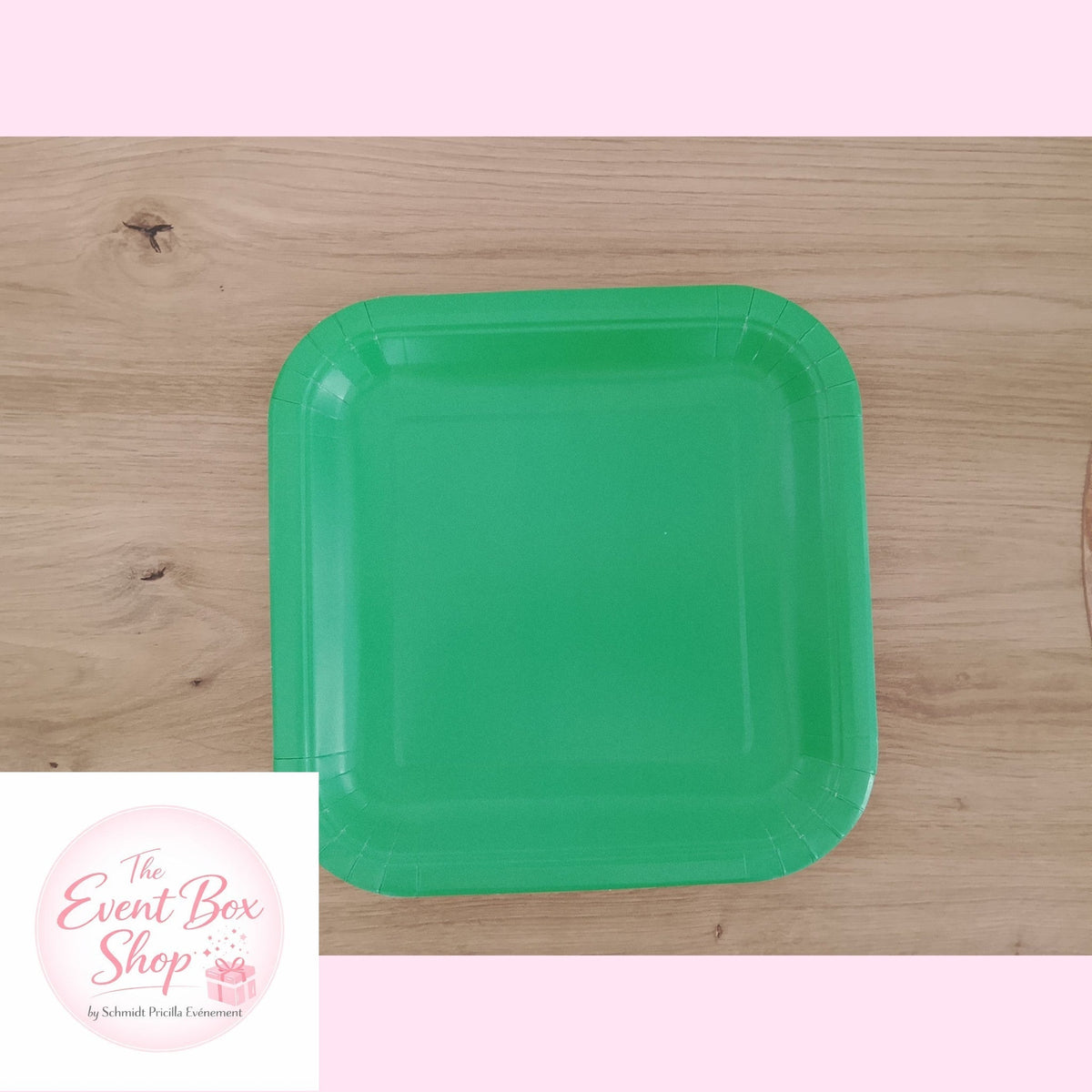 Assiette carré verte