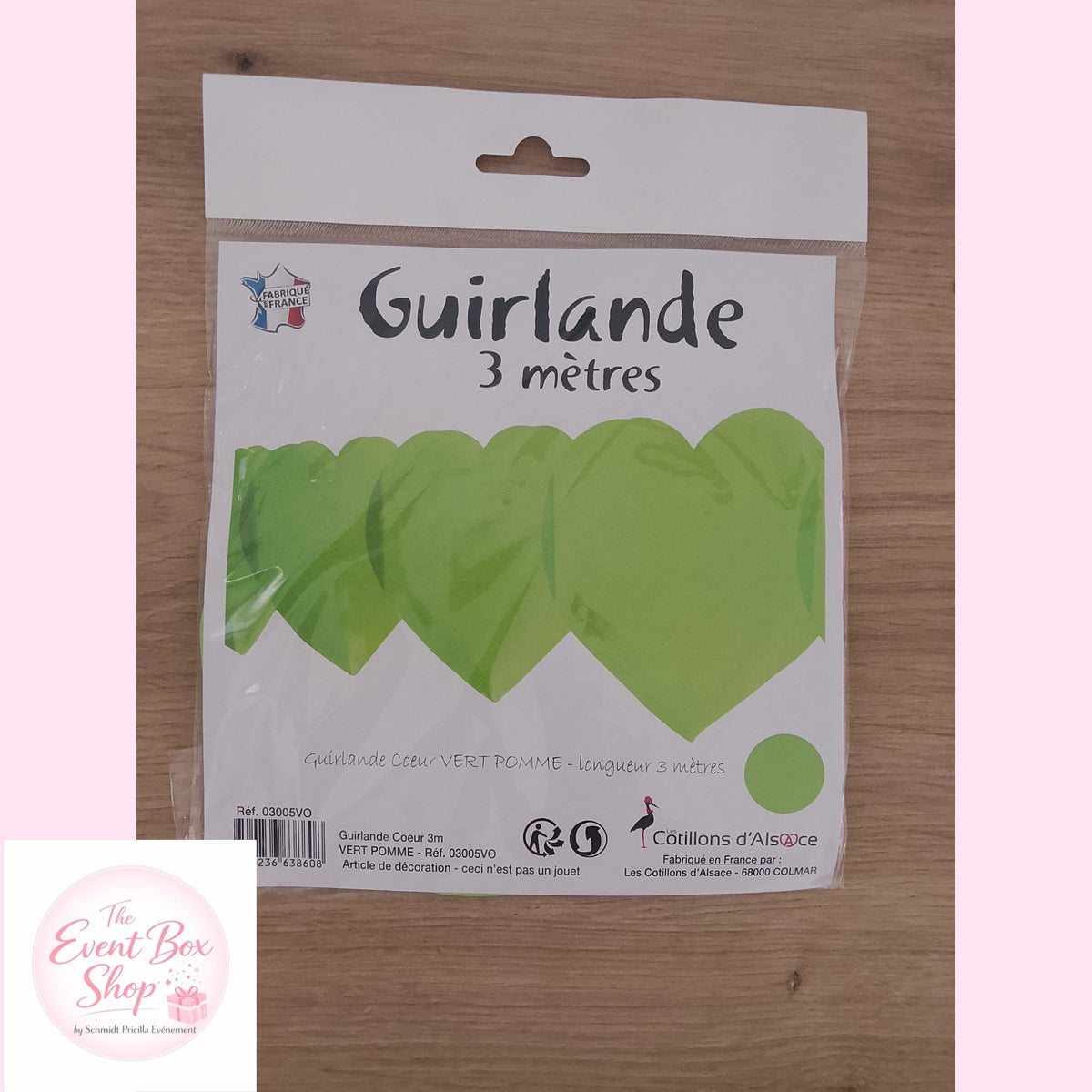Guirlande cœur vert pomme