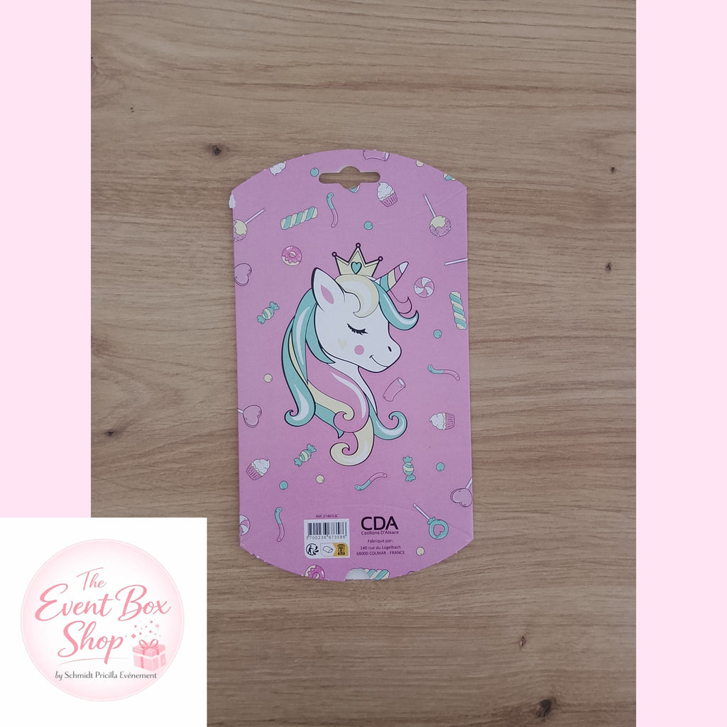 Pochette berlingot licorne à remplir